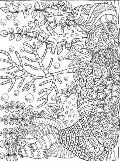 Underwater World coloring pages for Adults