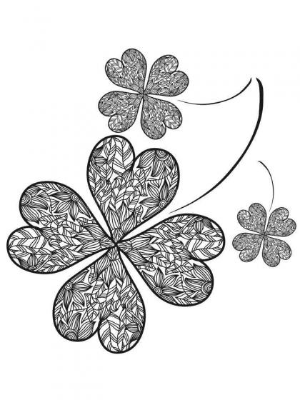Clover coloring pages for Adults | Free Download and Print