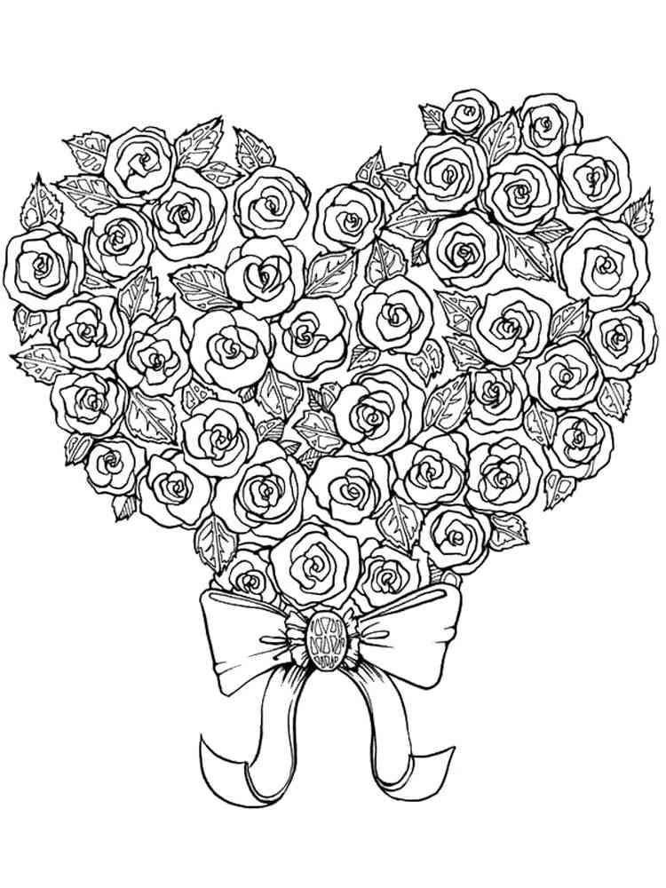 Rose coloring pages for Adults