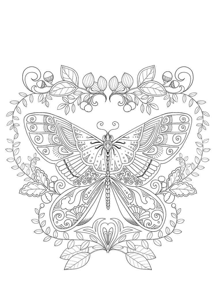 Butterfly coloring pages for Adults