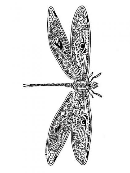 Dragonfly coloring pages for Adults | Free Download and Print