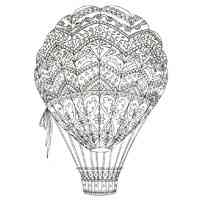 Air Balloons coloring pages for Adults
