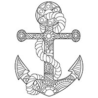 Anchor coloring pages for Adults