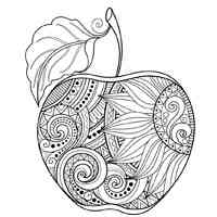 Apple coloring pages for Adults