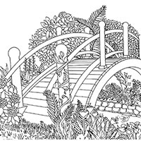 Bridge coloring pages for Adults