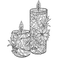 Candle coloring pages for Adults