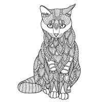 Cats coloring pages for Adults