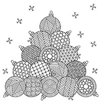 Christmas Decorations coloring pages for Adults