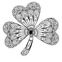 Clover coloring pages for Adults