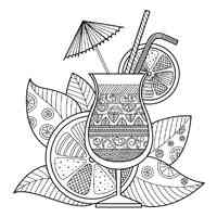 Cocktail coloring pages for Adults