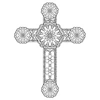 Cross coloring pages for Adults
