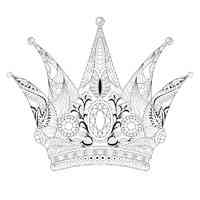 Crown coloring pages for Adults