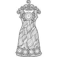 Dress coloring pages for Adults