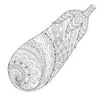 Eggplant coloring pages for Adults