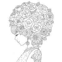 Flower Head coloring pages for Adults