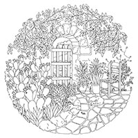 Garden coloring pages for Adults