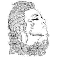 Girls coloring pages for Adults