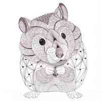 Hamster coloring pages for Adults