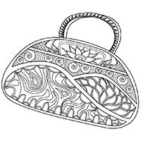 Handbag coloring pages for Adults