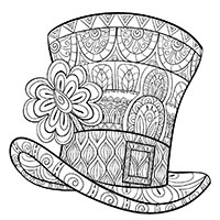 Hat coloring pages for Adults