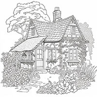 House coloring pages for Adults