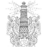 Lighthouse coloring pages for Adults