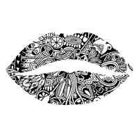 Lips coloring pages for Adults