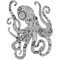 Octopus coloring pages for Adults