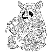 Panda coloring pages for Adults