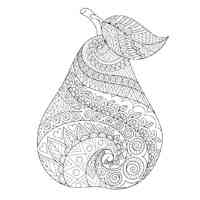 Pear coloring pages for Adults