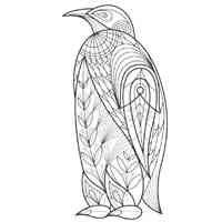 Penguin coloring pages for Adults