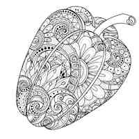 Pepper coloring pages for Adults