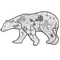 Polar Bear coloring pages for Adults