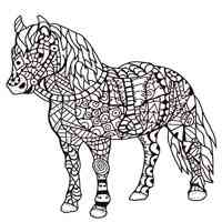 Pony coloring pages for Adults