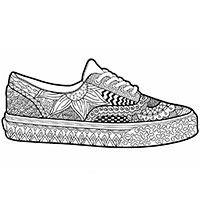 Shoes coloring pages for Adults