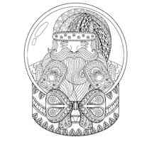 Snow globes coloring pages for Adults
