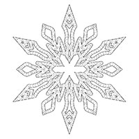 Snowflake coloring pages for Adults