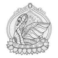 Swan coloring pages for Adults