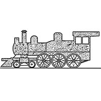 Train coloring pages for Adults