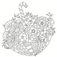 Umbrella coloring pages for Adults