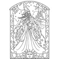 Wizard coloring pages for Adults