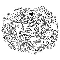 Words coloring pages for Adults