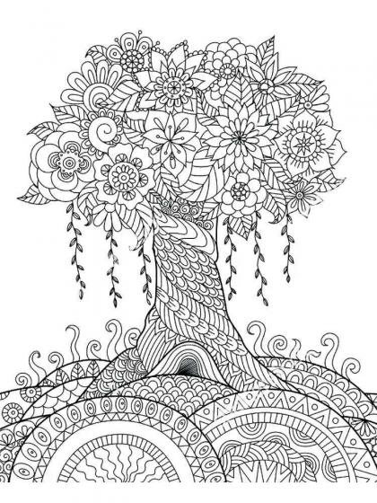 Oak coloring pages for Adults