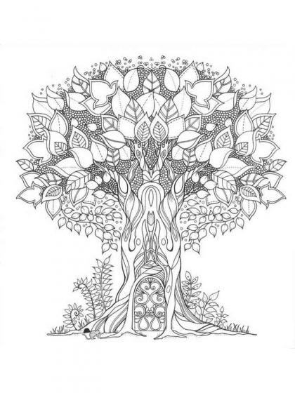 Oak coloring pages for Adults