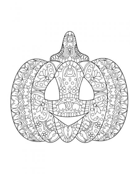 Pumpkin coloring pages for Adults