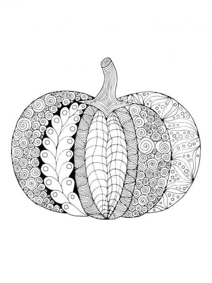 Pumpkin coloring pages for Adults